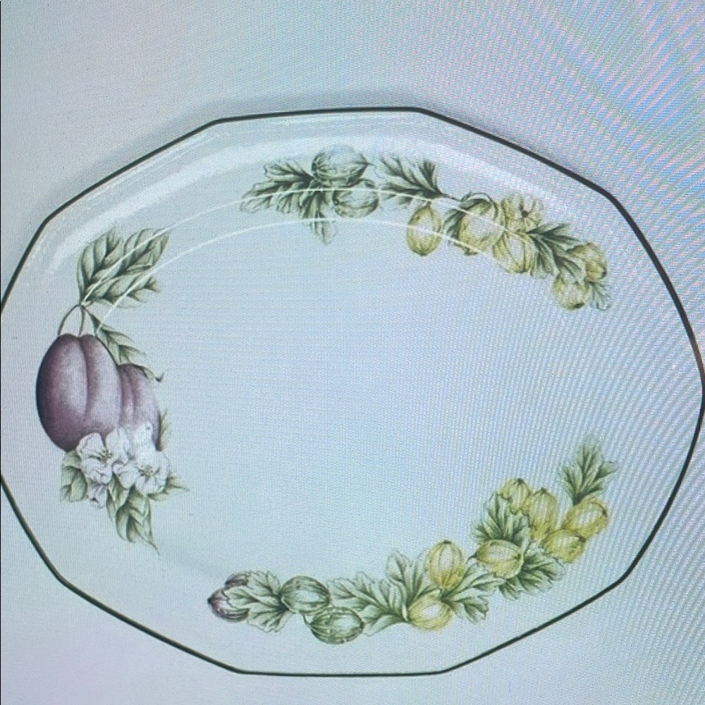 Elegant Floral Oval Platter